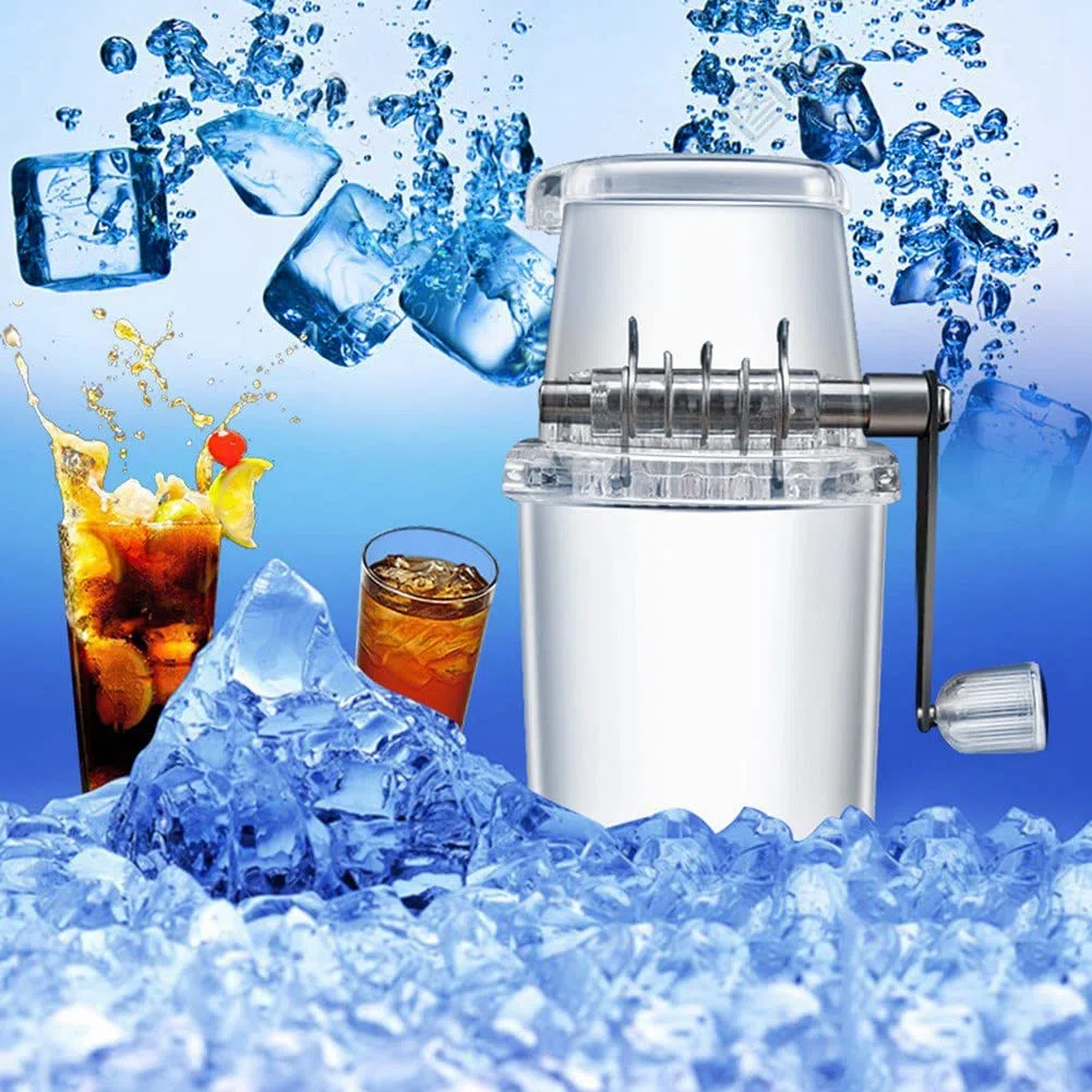 Ice Crusher Manuelle Ice Crusher Machine1.25L EismüHle Ice-Cube Drinks Chopper,Haushaltsbedarf,Sommerbedarf
