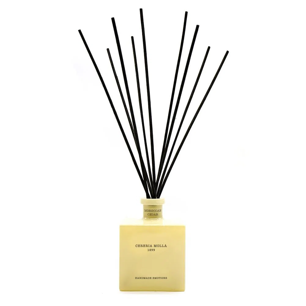 CERERÍA MOLLA 1899 | Mikado Premium XL Moroccan Cedar | Ambientador de Hogar | Difusor de Varillas | Perfume para Hogar | Aroma Natural | 500 ml