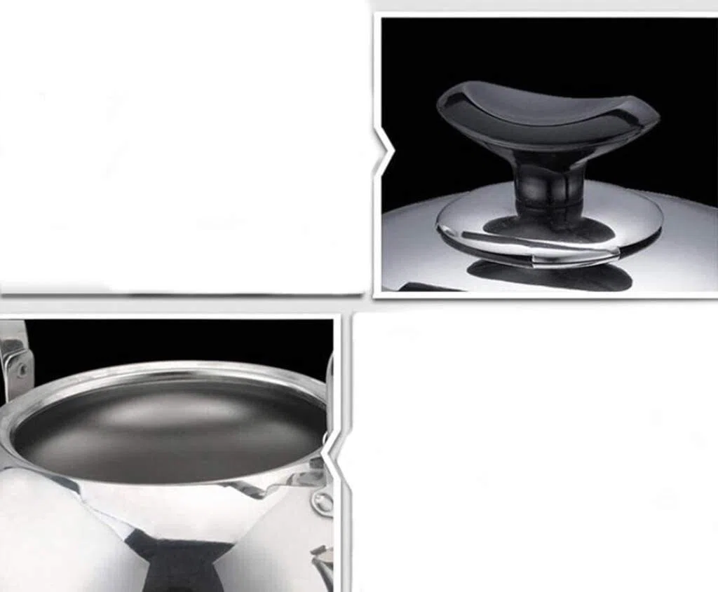 SHISHI Caldera de Acero Inoxidable 304 5L de Gran Capacidad de los hogares silba Gas Gas Cocina de inducción Universal Cocina Jarros Durable y fácil de Limpiar.