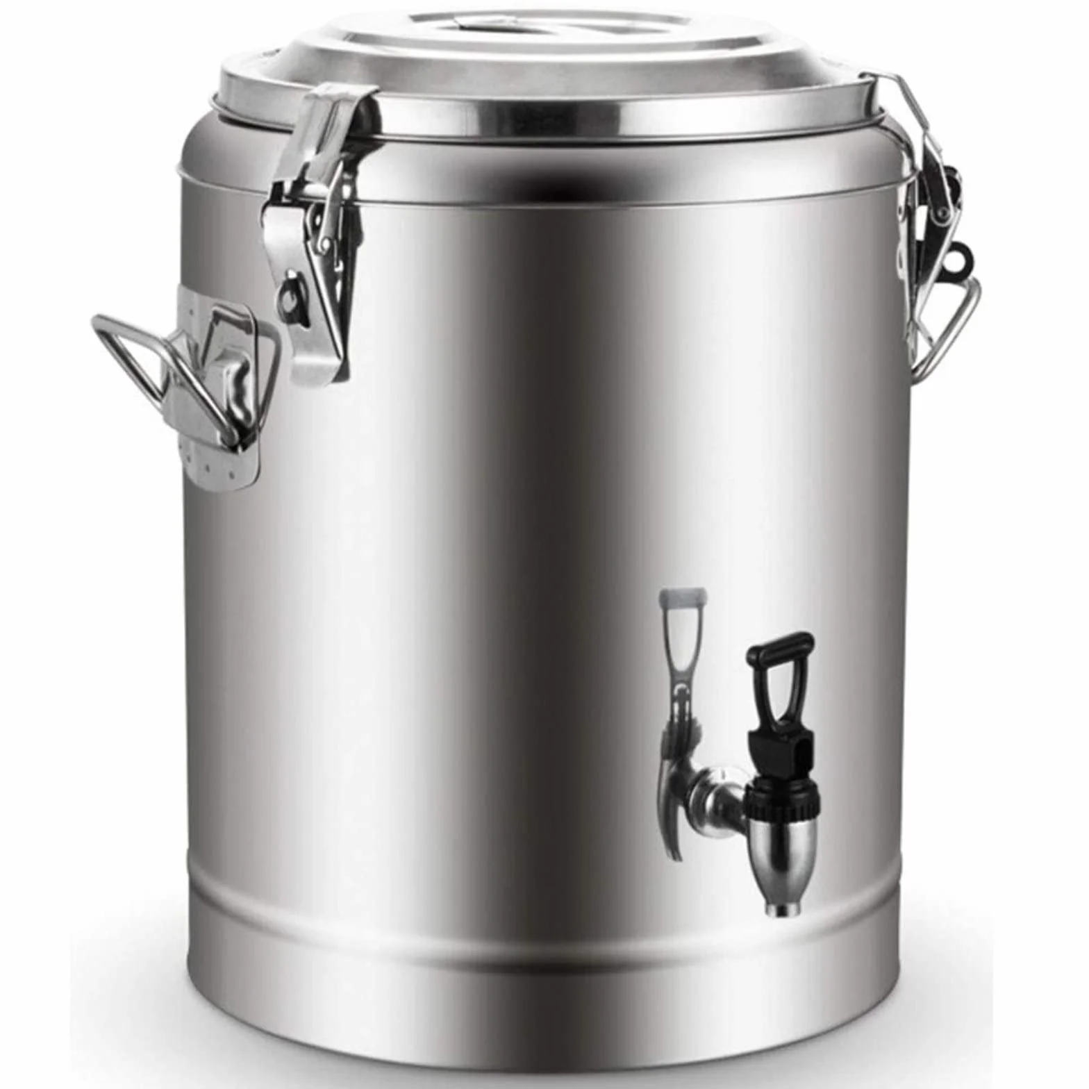 Dispensador de bebidas aislado, termo de acero inoxidable con espiga para bebidas frías y calientes, ideal para té, agua, café y bebidas heladas