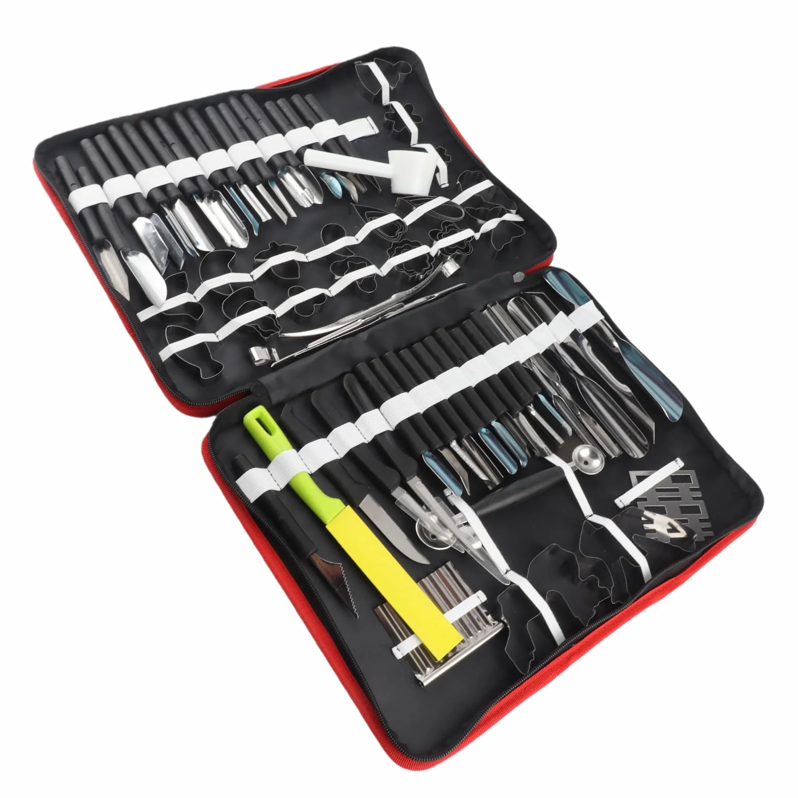 Juego de herramientas de tallado culinario, 80PCS / Set Juego de herramientas de pelado de tallado culinario portátil Guarnición de corte Juego de herramientas de tallado en rodajas para alimentos de