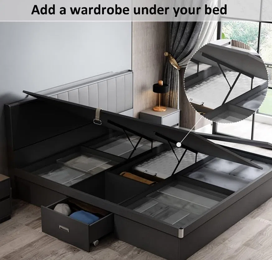 Mecanismo de elevación de cama,Elevador de cama con caja de almacenamiento,Soporte de amortiguadores y puntales de alta resistencia,Varilla hidroneumática for cama,Soporte de cama hidráulica