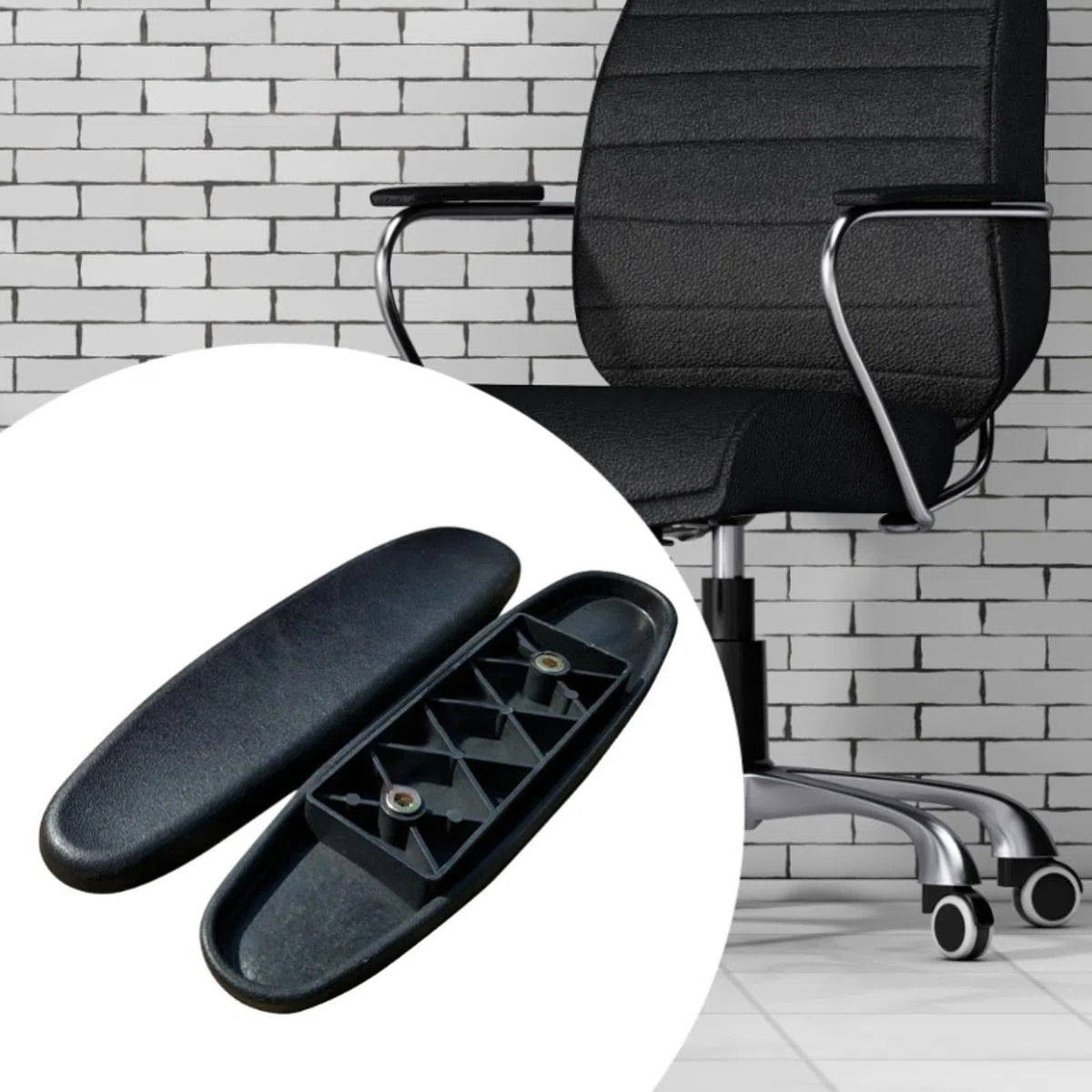 Reposabrazos de Repuesto para Silla de Juegos, Almohadillas para Brazos, Accesorio Universal para Almohadillas Izquierda y Derecha