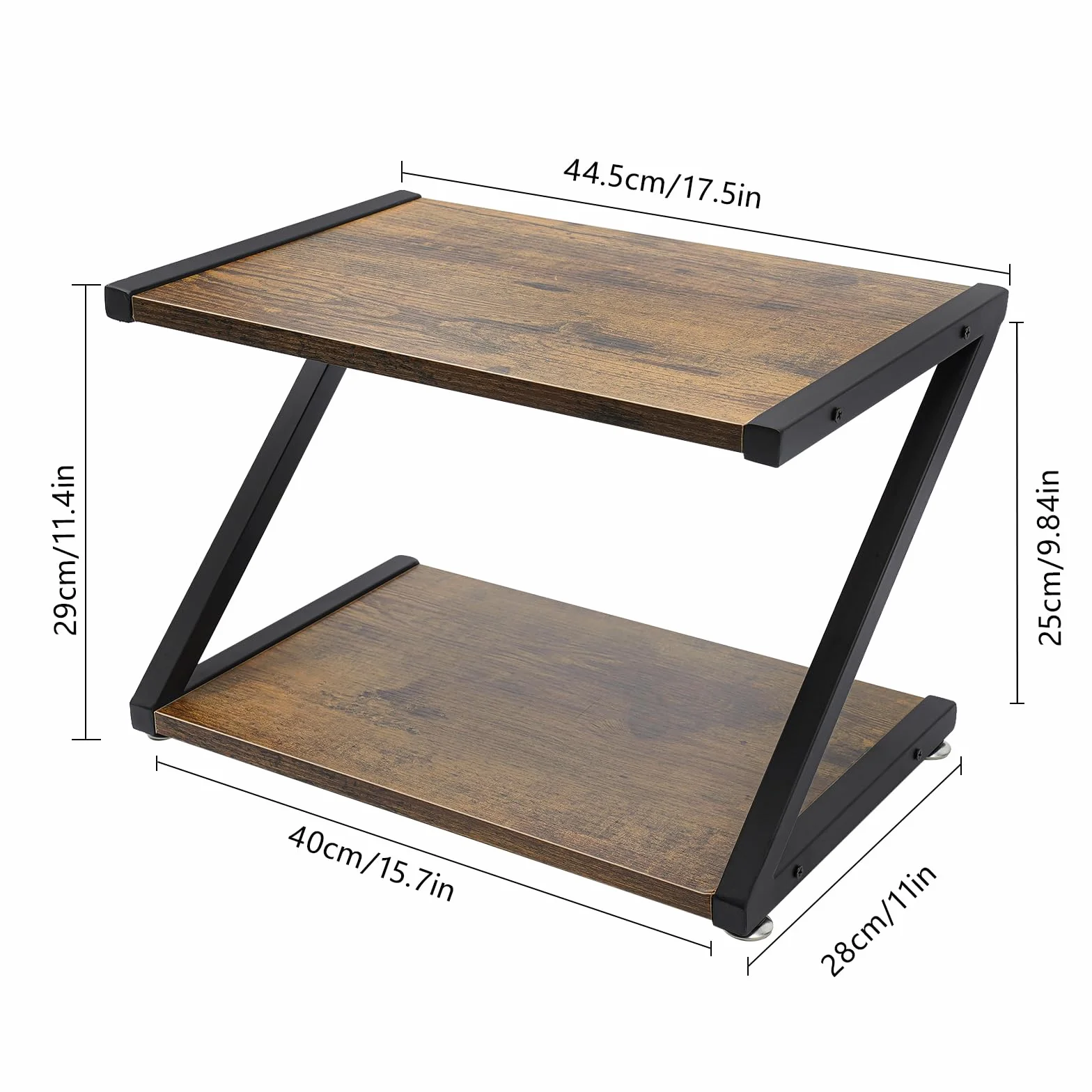 Soporte para impresora de escritorio, soporte de impresora de 2 niveles, se puede utilizar para almacenar materiales de oficina, microondas, utensilios de cocina, etc.