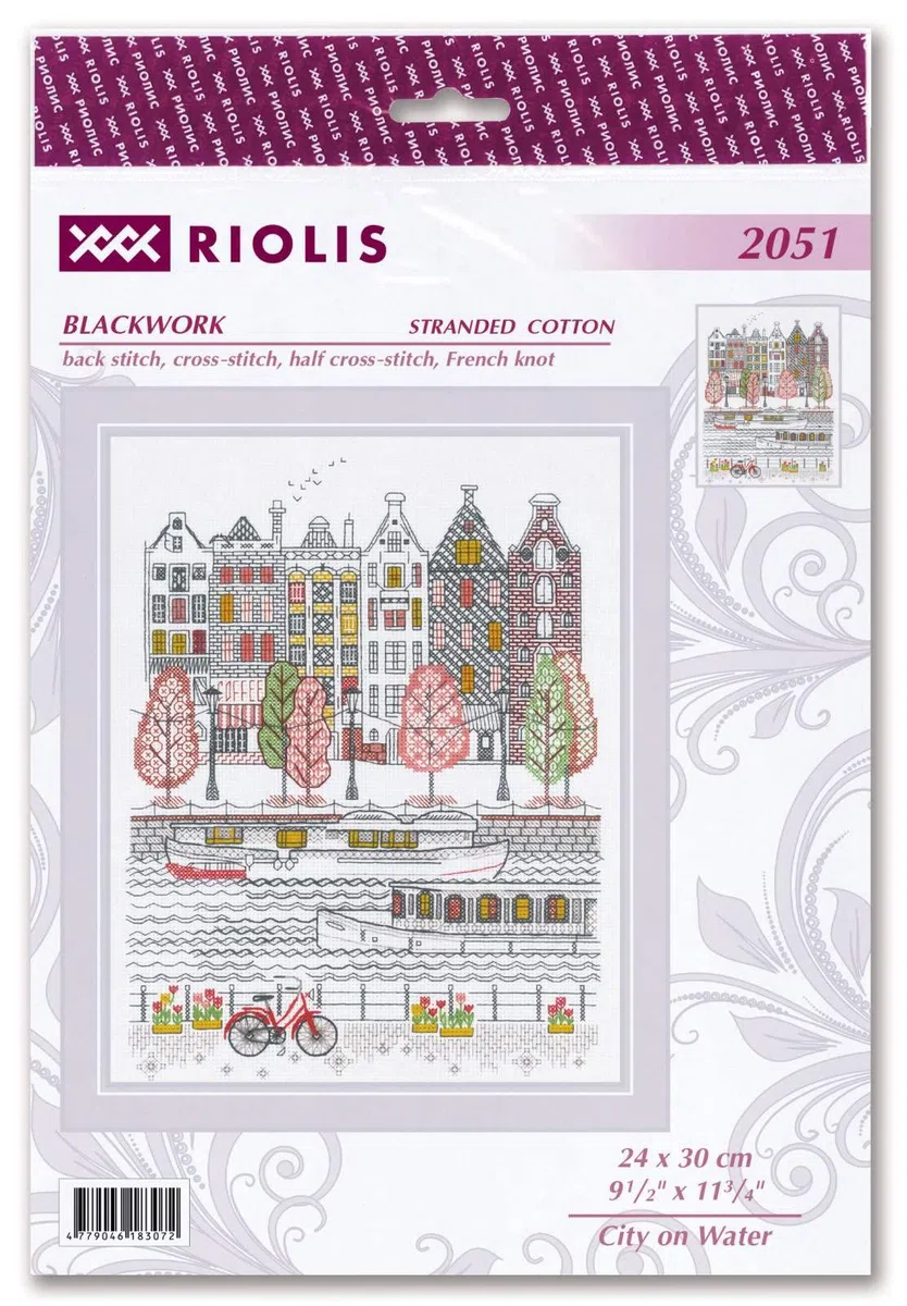 Riolis Counted Cross Stitch Kit 9.5"X11.75"-City On Water (14 Count)