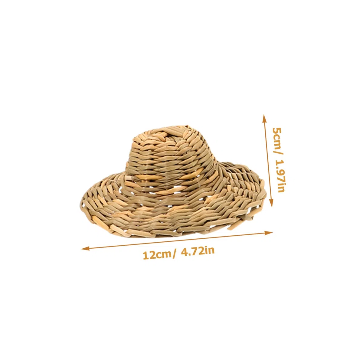 SHOWERORO 5 Mini Sombreros de pequeños Sombreros para Manualidades, Mini Sombreros Tejidos como decoración y Adorno para Mesa, Manualidades, Sombrero Tejido decoración