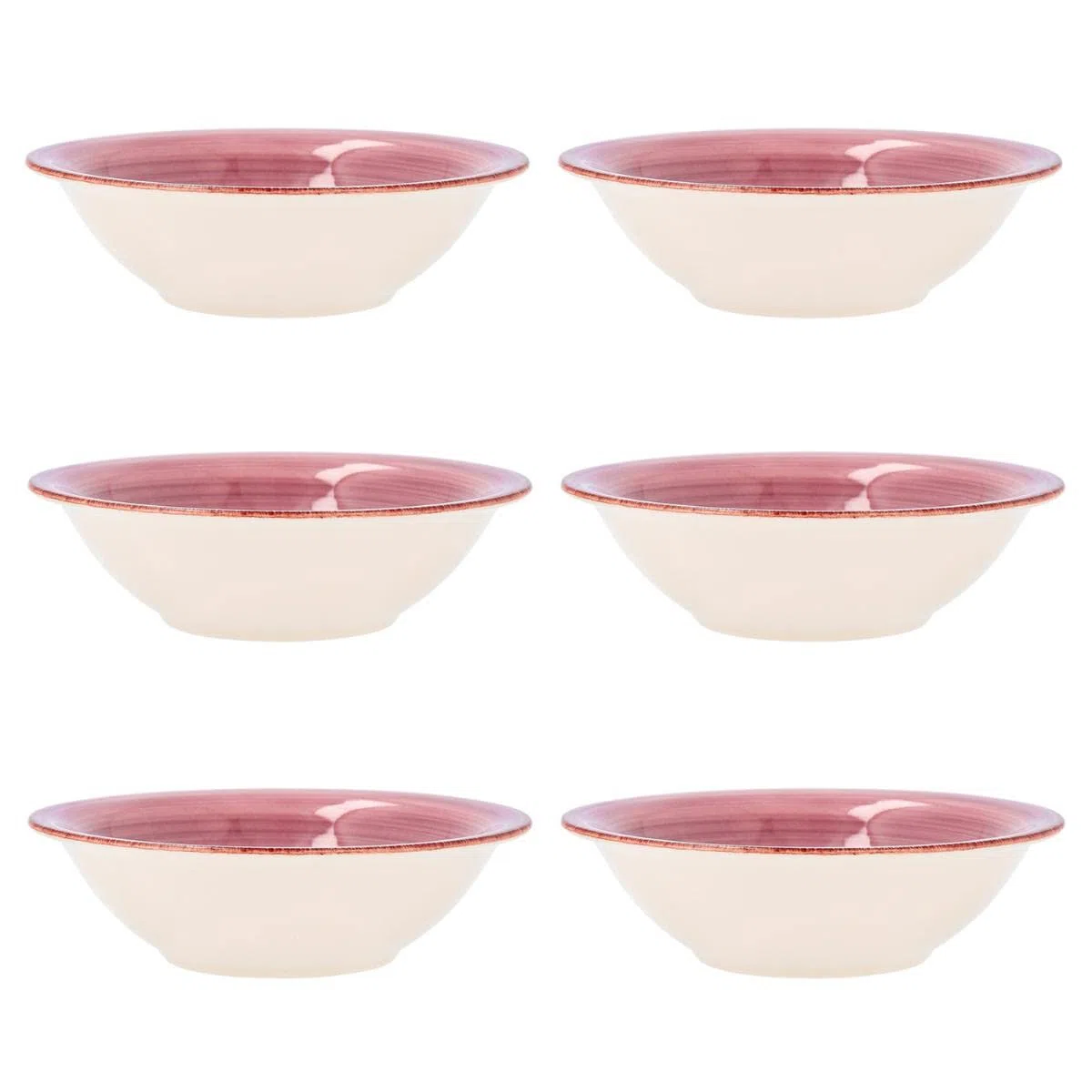 Quid Vita Peoni Set 6 Boles Cerámico Apto Microondas Apto Frigorífico Encajable