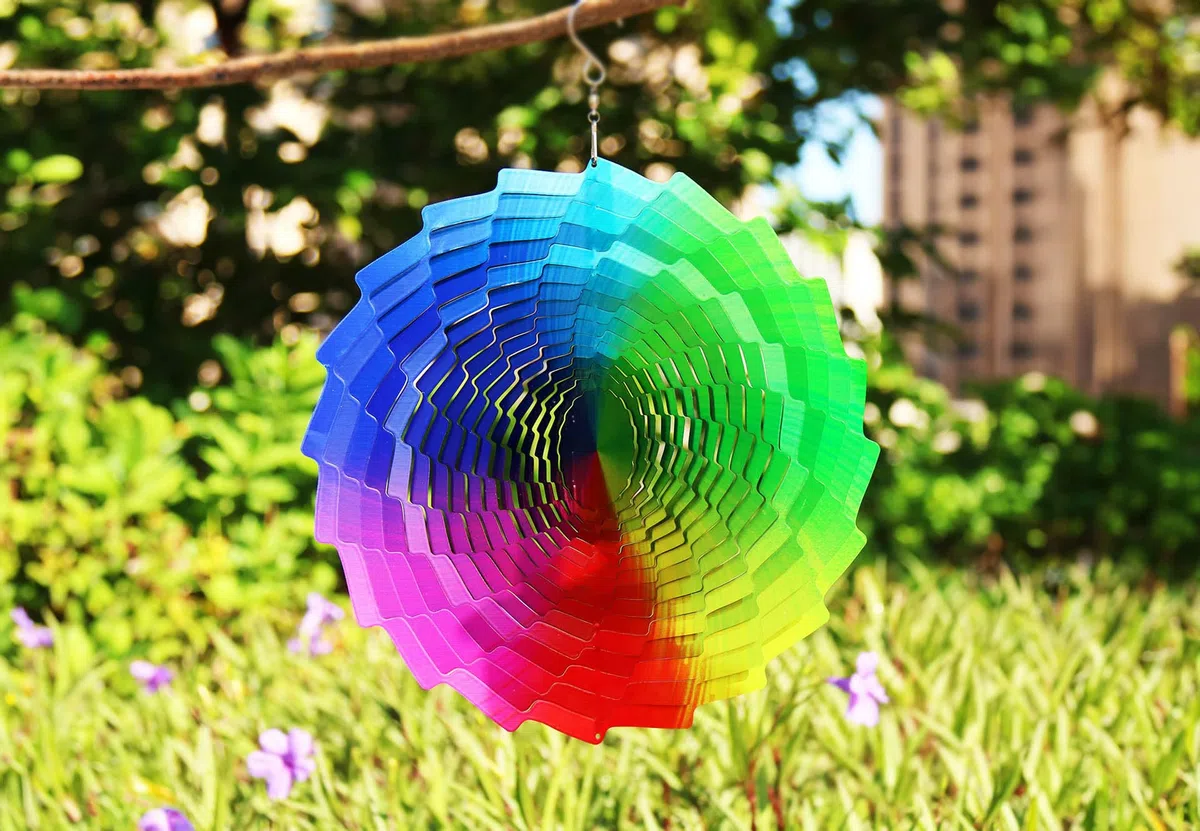 Mobile Metal A Colgar 3D Fuente Arco Iris