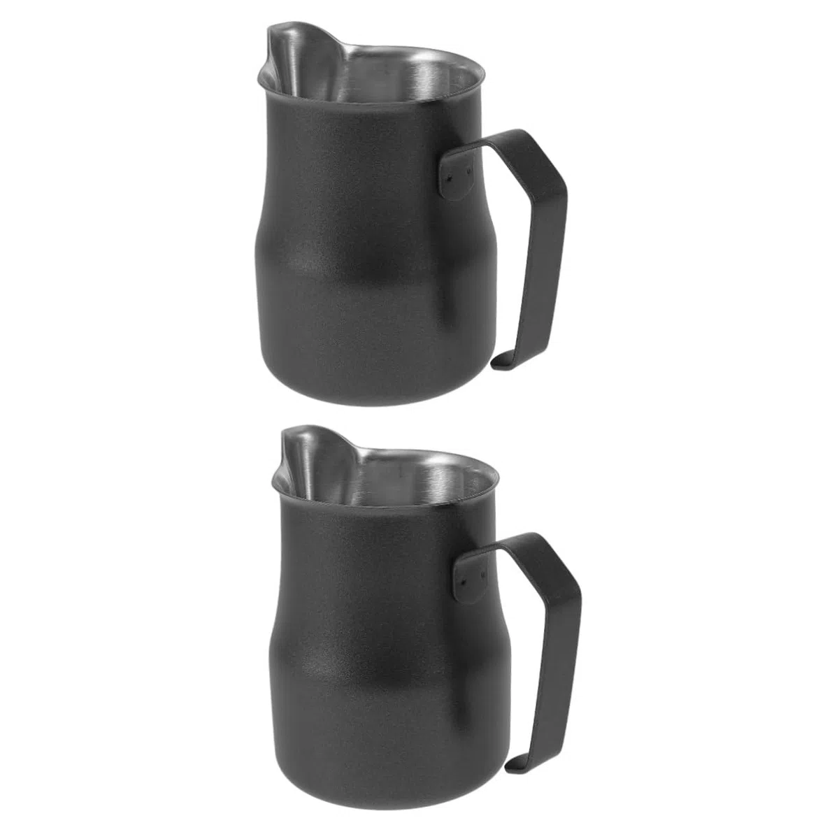 SHINEOFI 2 Piezas Cafetera de Inoxidable Espumar Leche Jarra Diseñado Arte Latte Preparar Espresso y Cappuccinos Casa o Cafetería