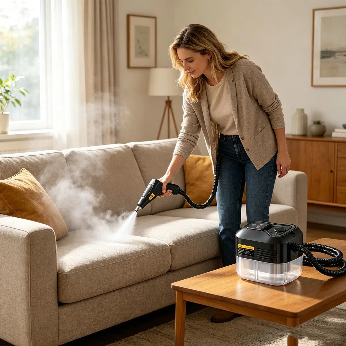 Limpiador A Vapor Portátil 2500 W, Potente, Alta Temperatura, Portátil | Máquina De Limpieza A Vapor Para El Baño Para Tapicería, Sofá, Alfombra, Muebles, Ventana, Suelo Y Azulejo