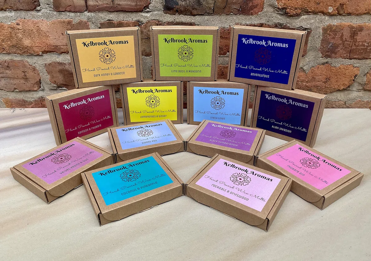 16 cera de soja vertida a mano,altamente perfumada,vegana,Apto para calentadores de cera eléctricos de 40 W y quemadores de cera de té de 4 horas,por Kelbrook Aromas