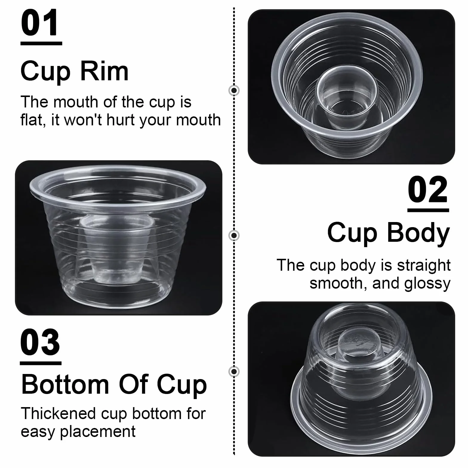 Vasos de Plástico Desechables 100 Piezas Copas Vino Plastico Resistentes y Reutilizables 175+25ml Ideal para Fiesta Pícnics Bodas Cumpleaños y Navidad