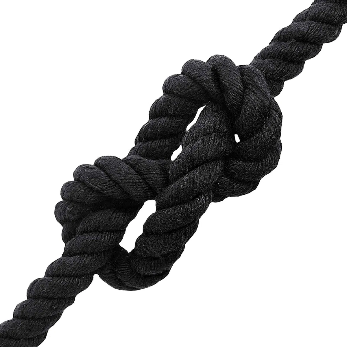 Cuerda de algodón negra 2 x 2 x 2500 cm de 3 capas, 1 pieza de cuerda de cuerda para macramé, manualidades y jardín DIY, flexible para fijación y hilo