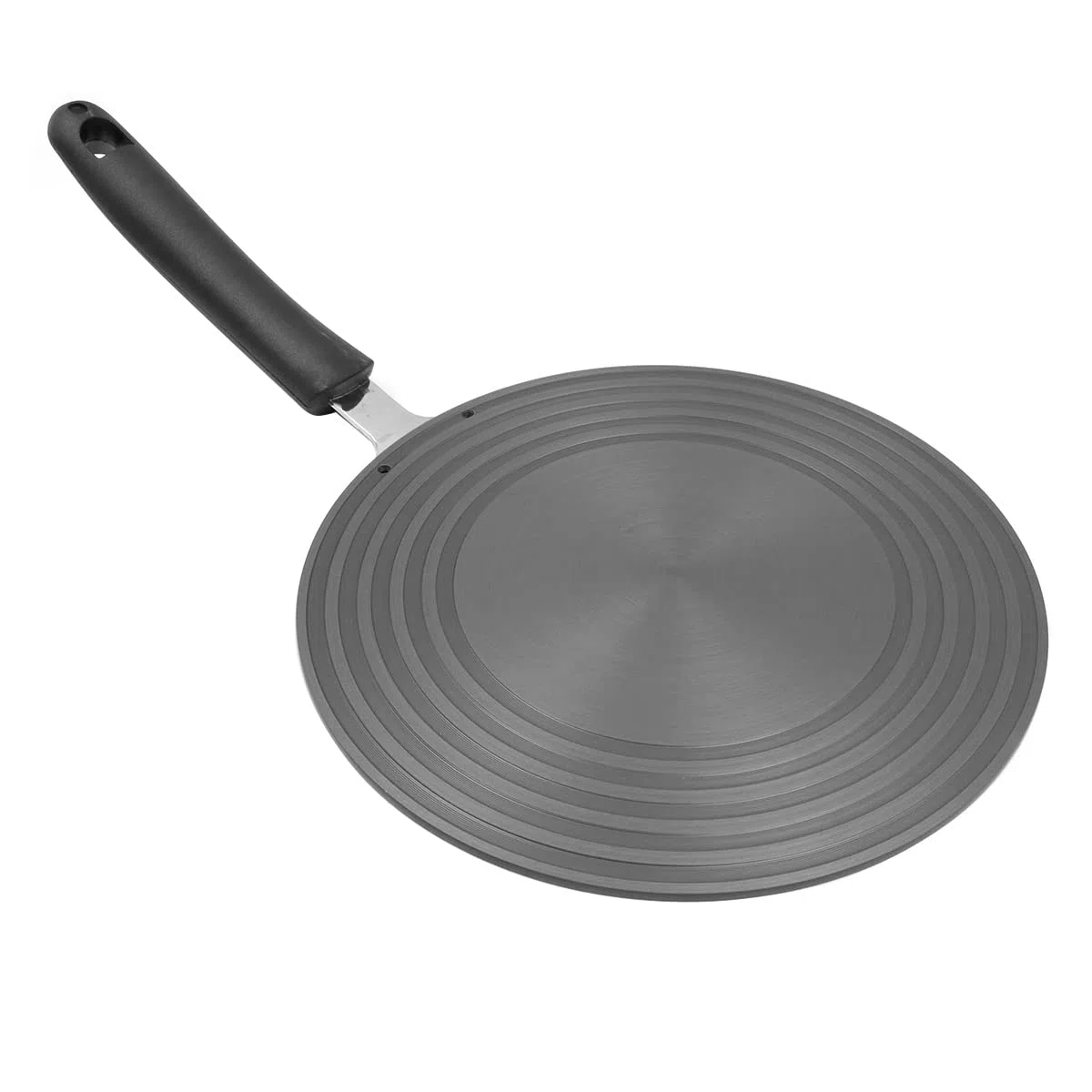 Placa conductora de Anillo de Cocina de Gas de Aluminio, Placa de conducción de Calor con asa, difusor de Calor Circular, Negro Anti-Quemaduras en la Parte Inferior de la Olla Utensilios