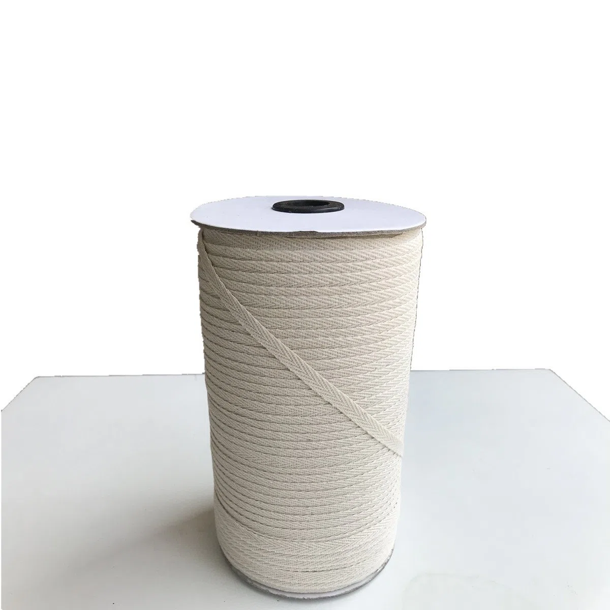 Cinta de sarga de algodón 100 % Qianf de 0,63 cm de ancho, rollo de cinta de espiga.
