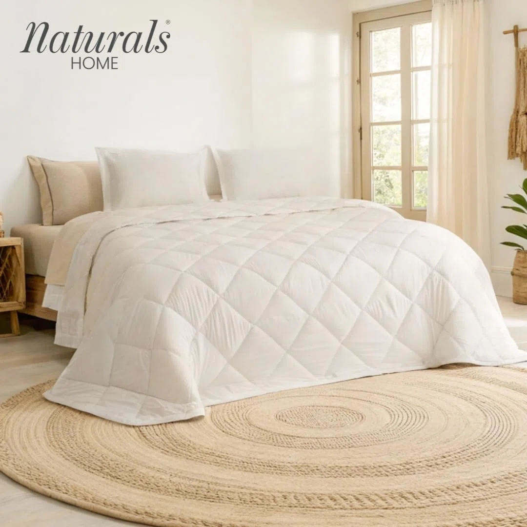 NATURALS - Relleno Nórdico Microfibra 300 Gramos - Edredón Nórdico Cama 90 (150x220 cm) - Acolchado a Rombos Tacto Pluma - Ligero, Antialérgico, Transpirable y Extrasuave