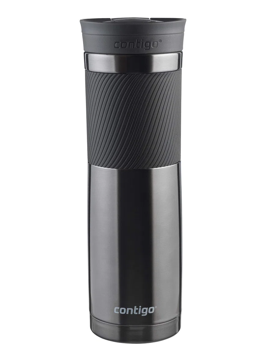 Contigo Vaso Termico Byron Snapseal, Termo Café, Taza de Viaje en acero inoxidable, Vaso Termo antigoteo, Copa con Tapa fácil de limpiar sin BPA, 720 ml, Gris(Gunmetal)