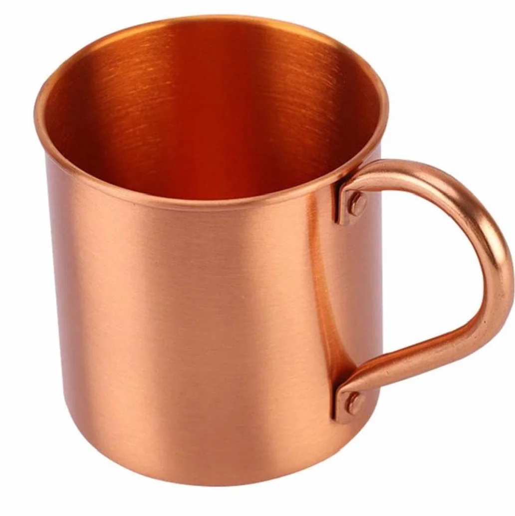 zalati Moscow Mule - Taza de cobre puro sin forro interior para cócteles, café, cerveza, leche y agua