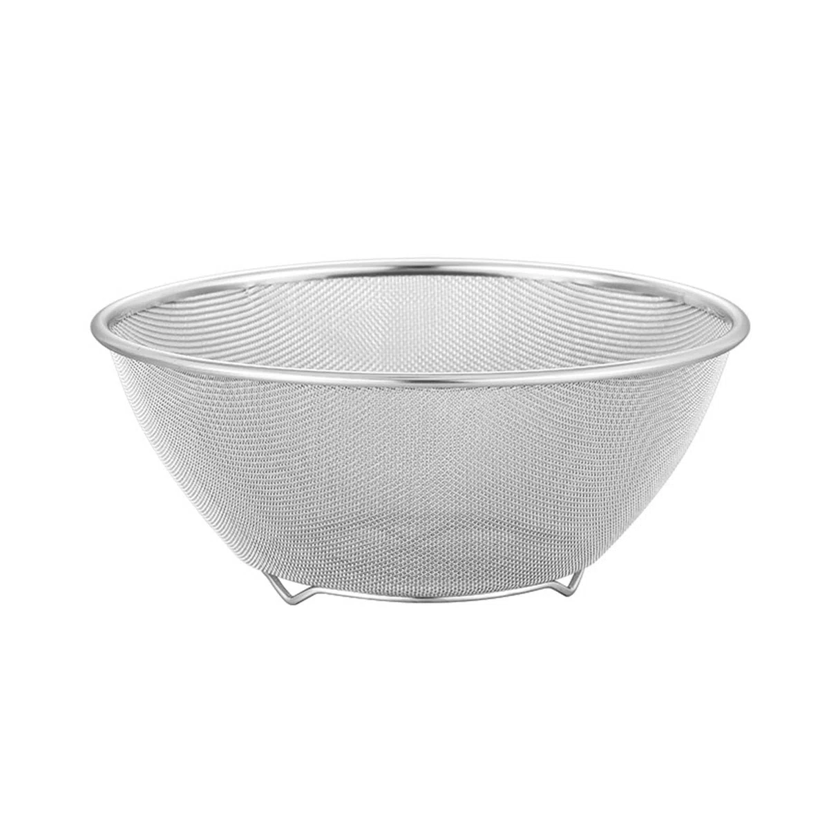 2 escurridores con lavabo, cesta para lavar, colador microporoso de acero inoxidable 304 con cuenco para mezclar, 24CM