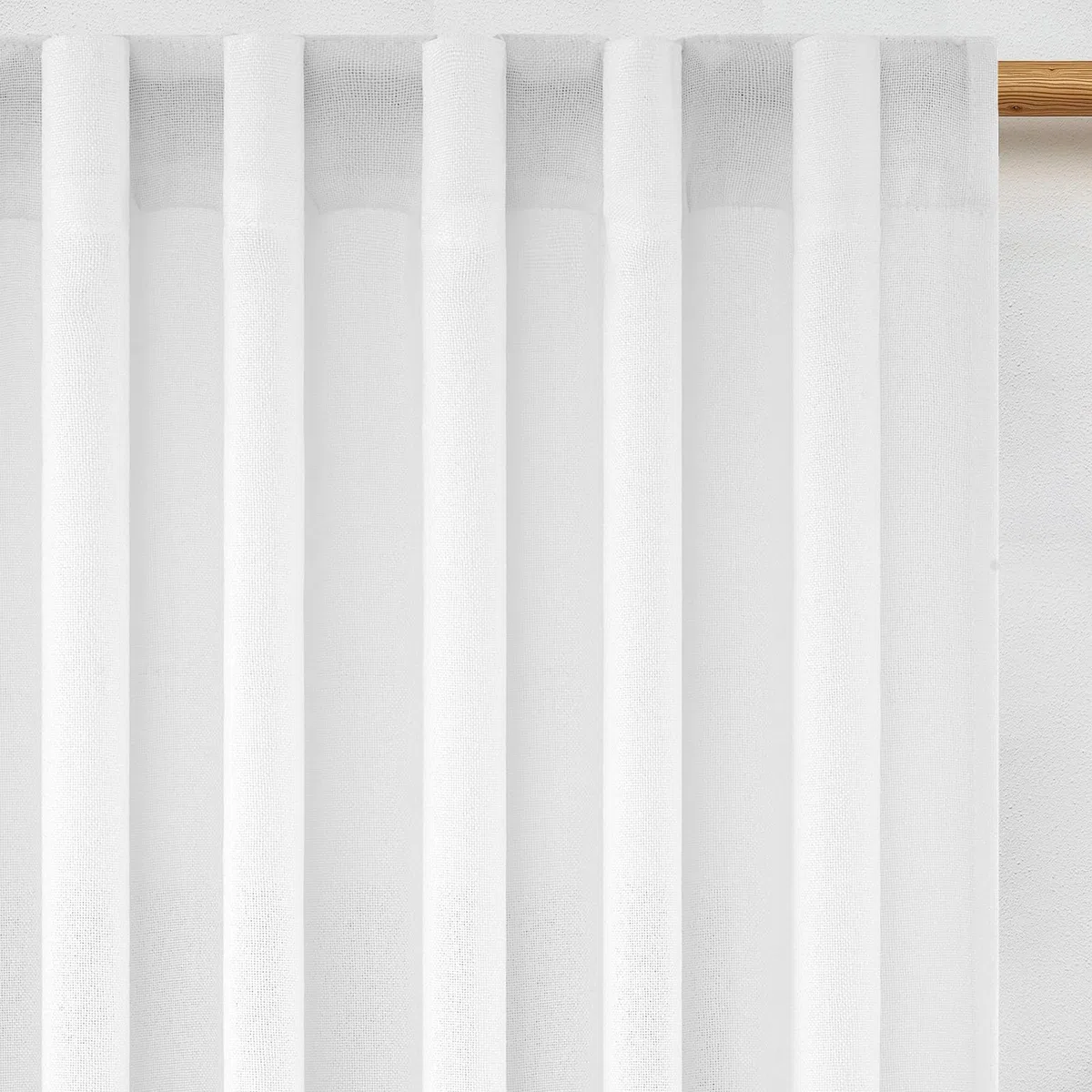 MRTREES Cortinas Lino Blancas de Salon Modernas Dormitorio Juvenil 2 Piezas 140x240 CM Cortina Visillo Blanca Translúcidas para Habitacion Lindas Cortinas de Casa Comedor para Barra
