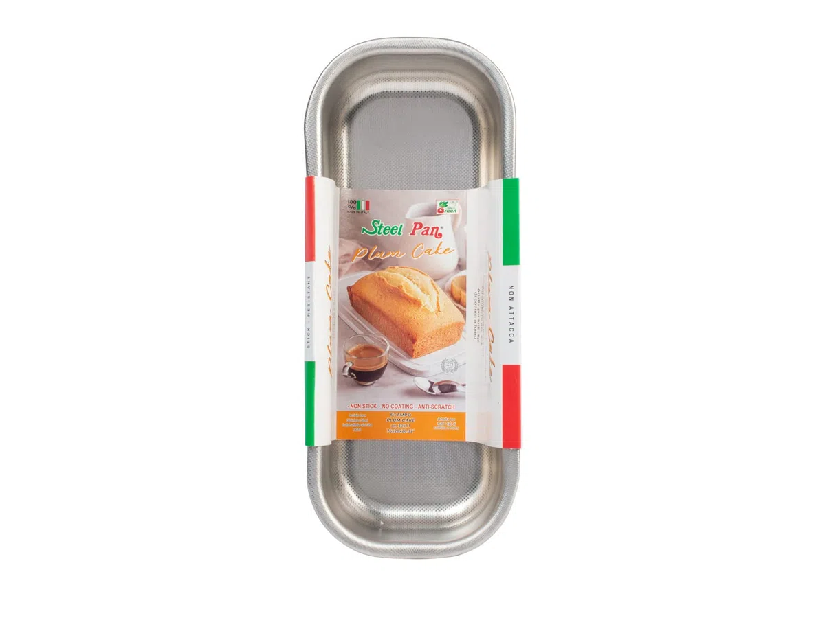 Steel Pan Plumcake Nonstick de acero inoxidable 18/10 30 x 11 cm