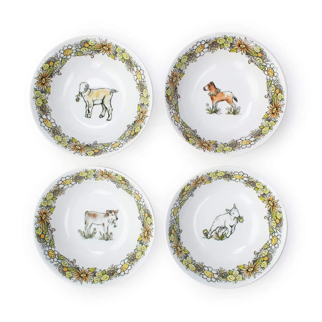 Everything Kitchens Baby Barnyard Animals Colección vajilla