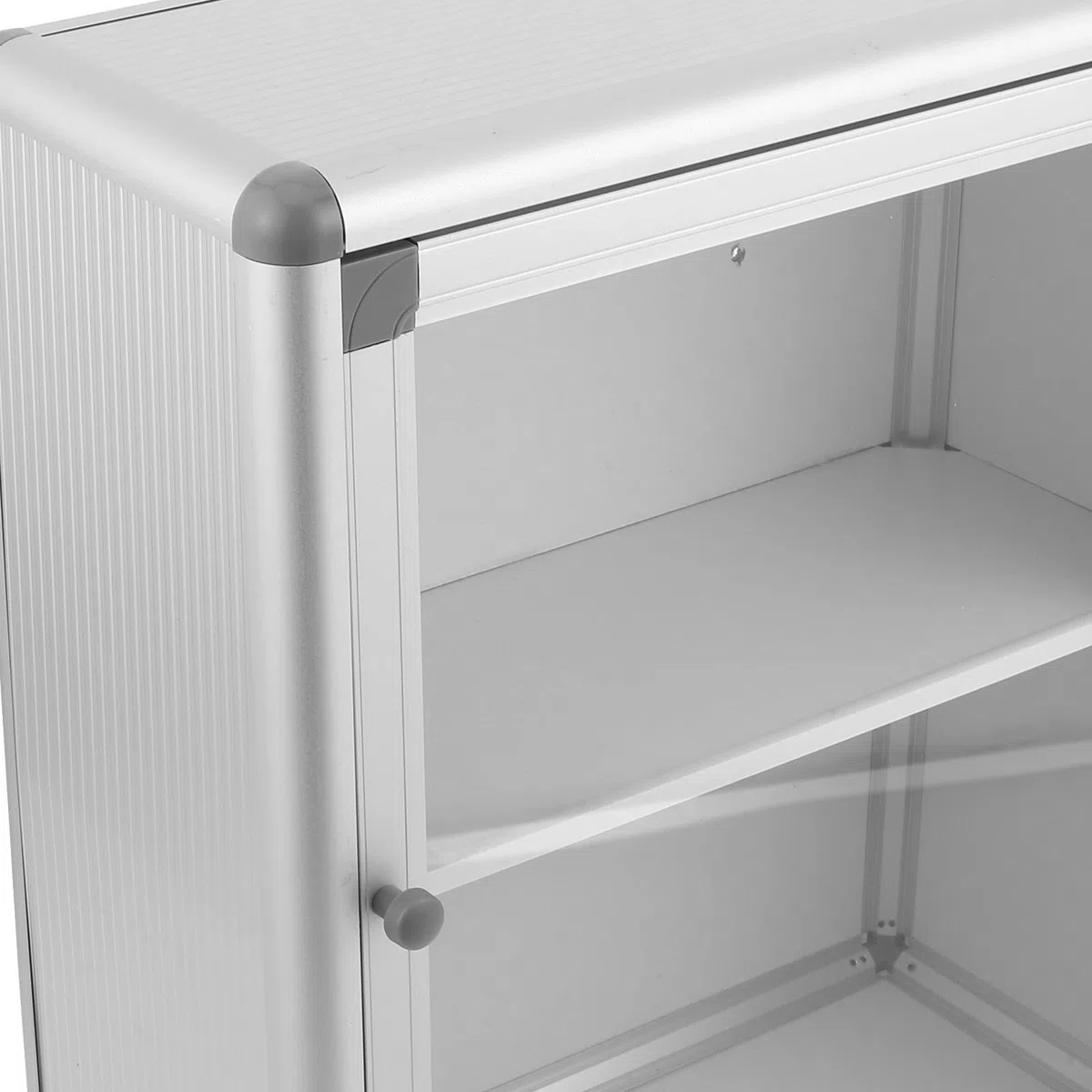 Uonlytech Botiquín Caja de Medicamentos Multifuncional con Ventana Transparente Metálico Plata de Pared para Bancos y Lugares de Alta Afluencia