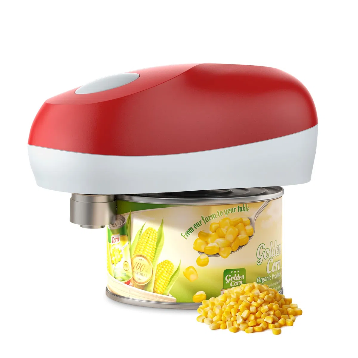 Abrelatas eléctrico manos libres, abrelatas con un solo toque, abre automáticamente la lata para cualquier tamaño, borde liso y seguro, el mejor regalo para chef, senior y mamá