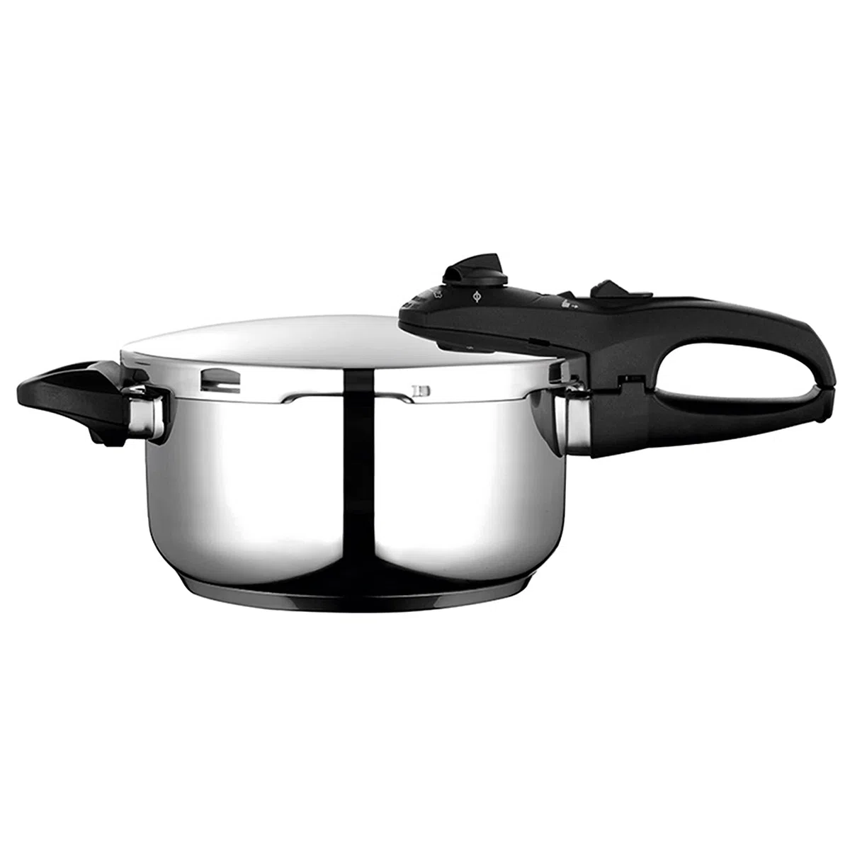 Fagor Duo - Olla Express Rápida 4L, Acero Inoxidable 18/10, Todo Tipo de Cocinas, INDUCCIÓN, 2 niveles de presión, 5 Sistemas de Seguridad