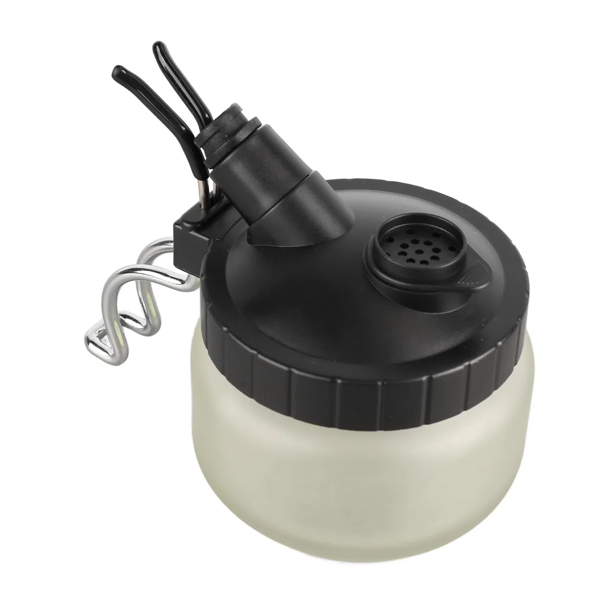 Recipiente universal de vidrio para limpieza de aerógrafo con soporte para bolígrafo espray de uñas