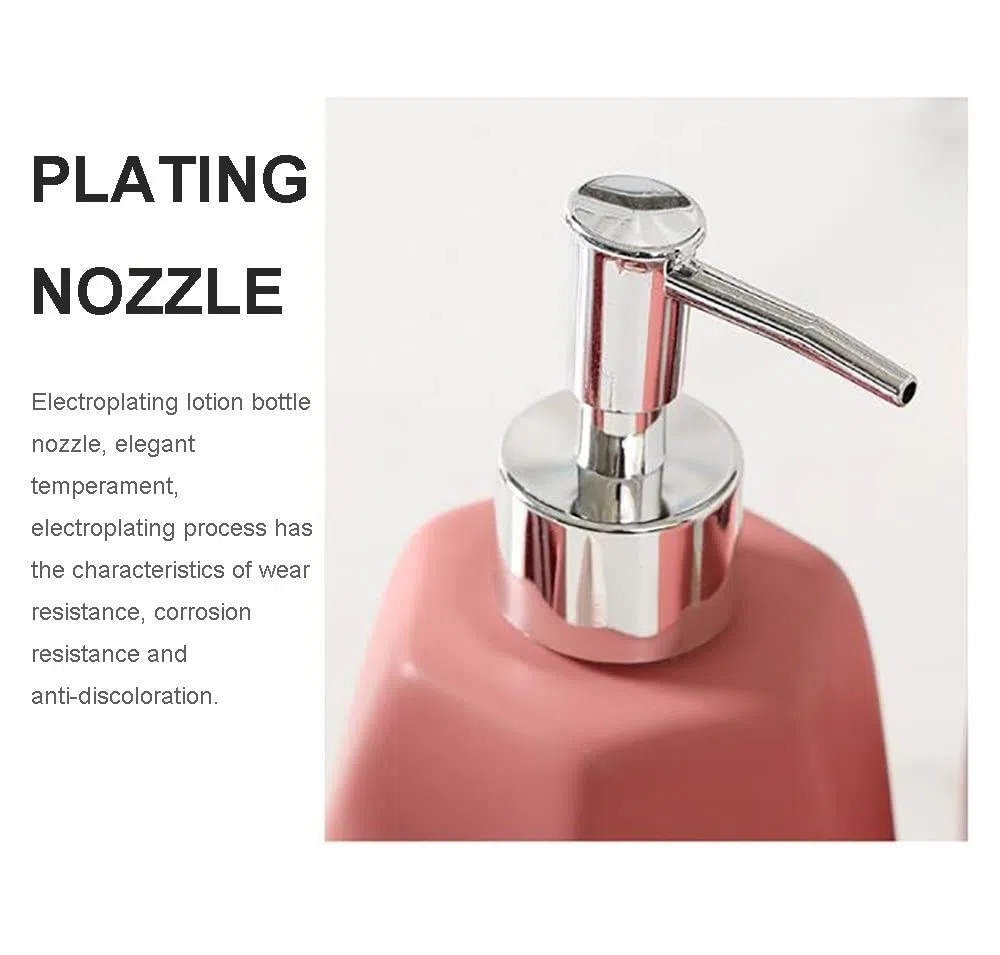 DSMYYXGS 5 Piezas Juego de Accesorios para Baño, Patrón de Diamante de Cerámica Mate, Porta Cepillos de Dientes/Jabonera/Dispensador de Jabón/Vaso para Enjuague Bucal (Color : Black)