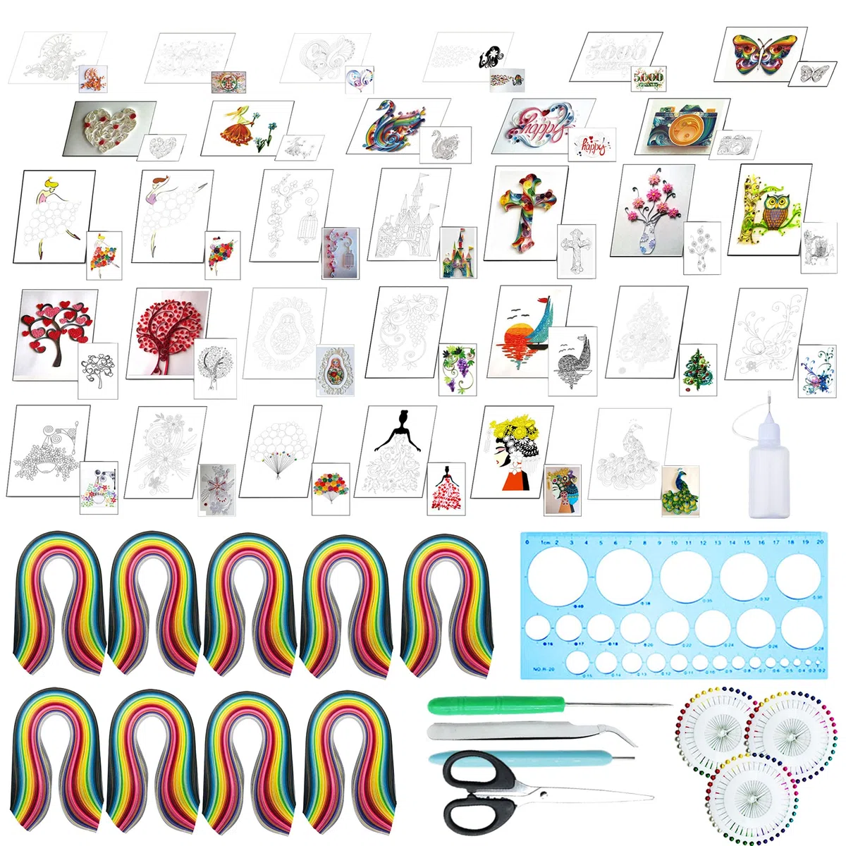 Woohome Kit de Herramientas Quilling Paper Quilling Kits (Style 3)