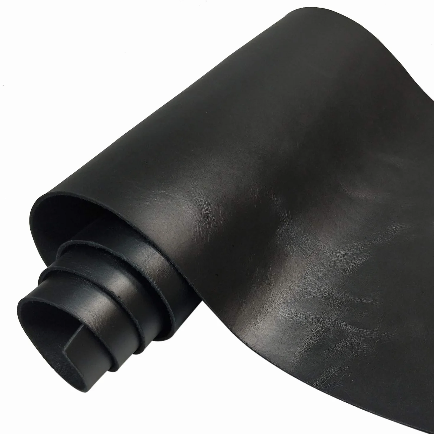 Cuero vacuno encerado al aceite de 2 mm, grado superior, 141.7-170.1 g, cuadrado de cuero genuino precortado (negro, 30.5 cm x 61.0 cm)