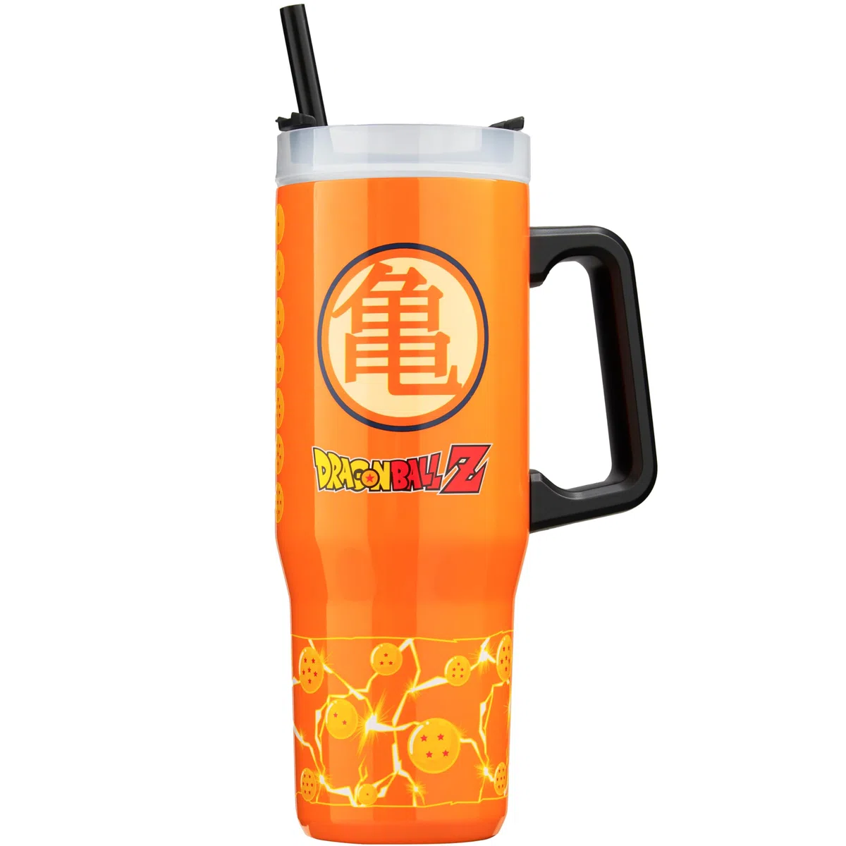 Get Trend Dragon Ball Z Vaso Térmico 920 ml, Botella Acero Inoxidable, Vaso con Pajita y Asa, Mantiene Hielo 42H Frío 12H Calor 8H, Taza Cafe, BPA Free Regalo Original (Naranja Dragon Ball)