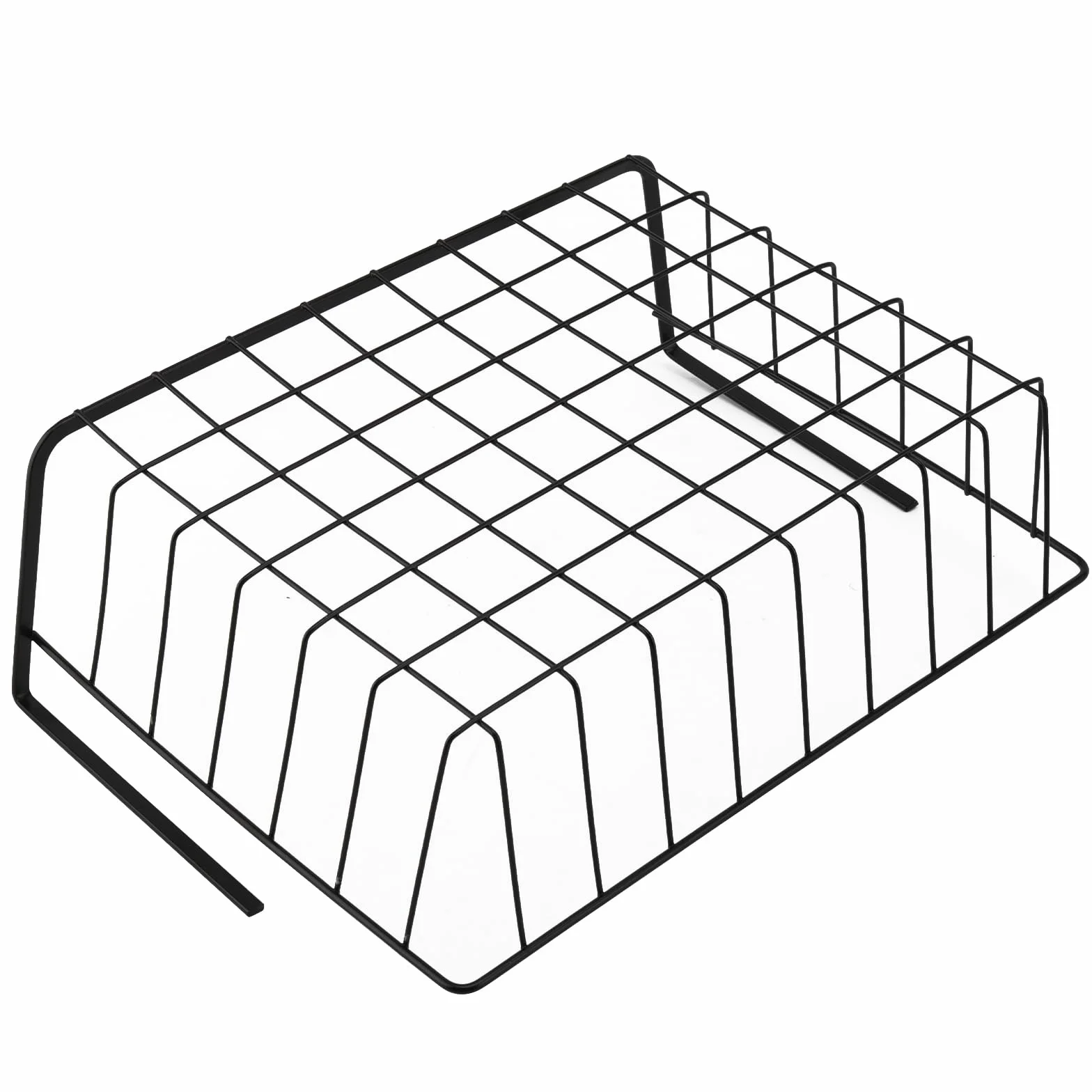 4 unidades de cestas de almacenamiento para debajo de la estantería, cesta colgante de metal, cesta colgante de metal, color negro, para cocina, oficina, despensa, baño, armario