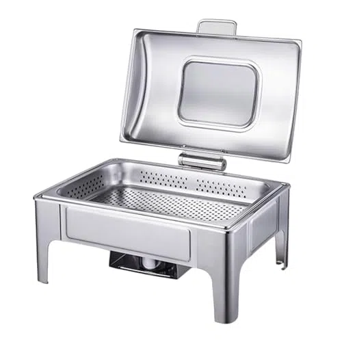 Juego de platos de buffet con cubiertas transparentes, calentadores de alimentos para catering, fiestas y restaurantes, para eventos y reuniones