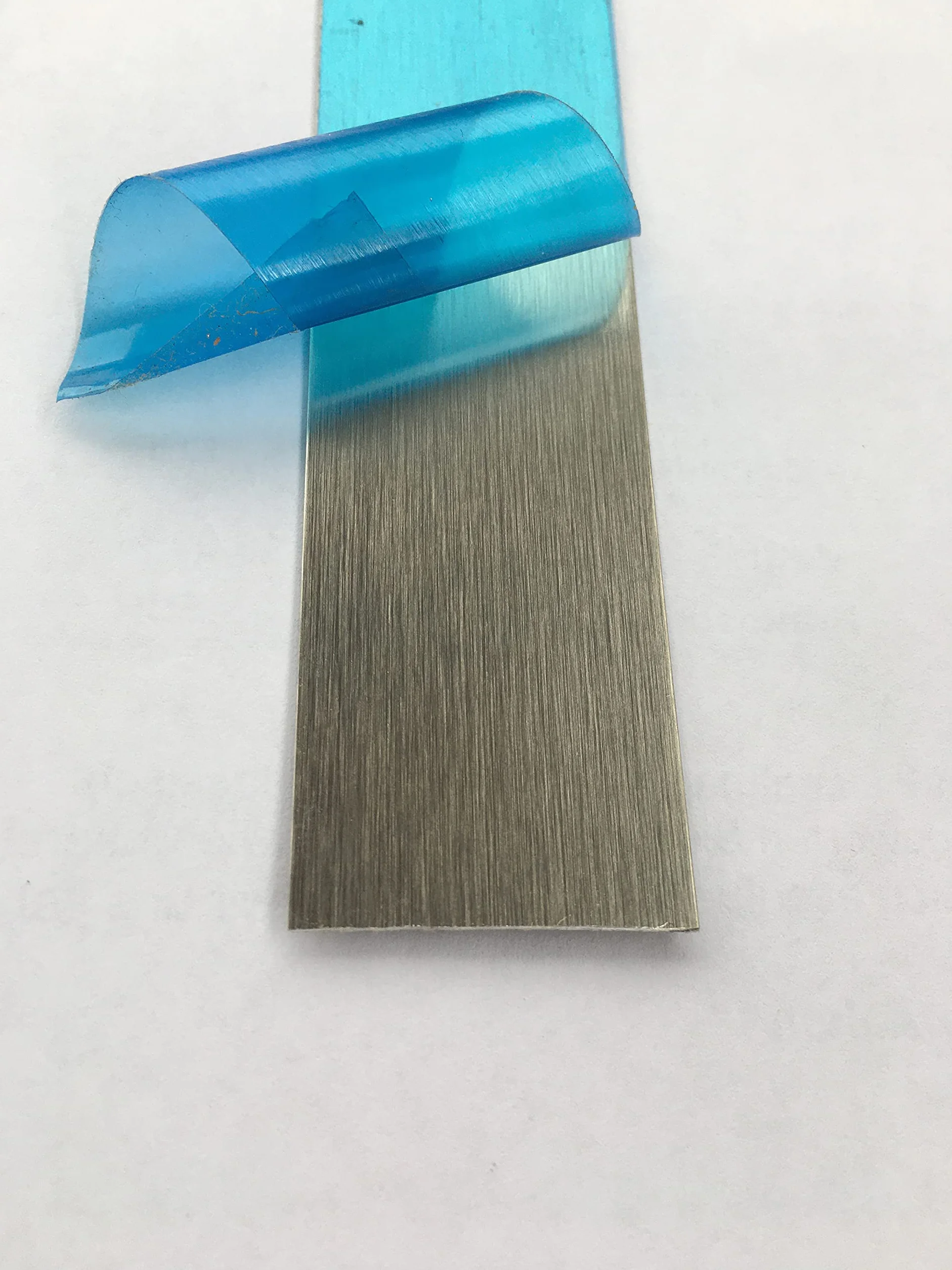 Aluminio cepillado, 0,5 x 7 x 2500 mm, chapa de acero inoxidable V2A, acero inoxidable cepillado, tiras de chapa, efecto acero inoxidable