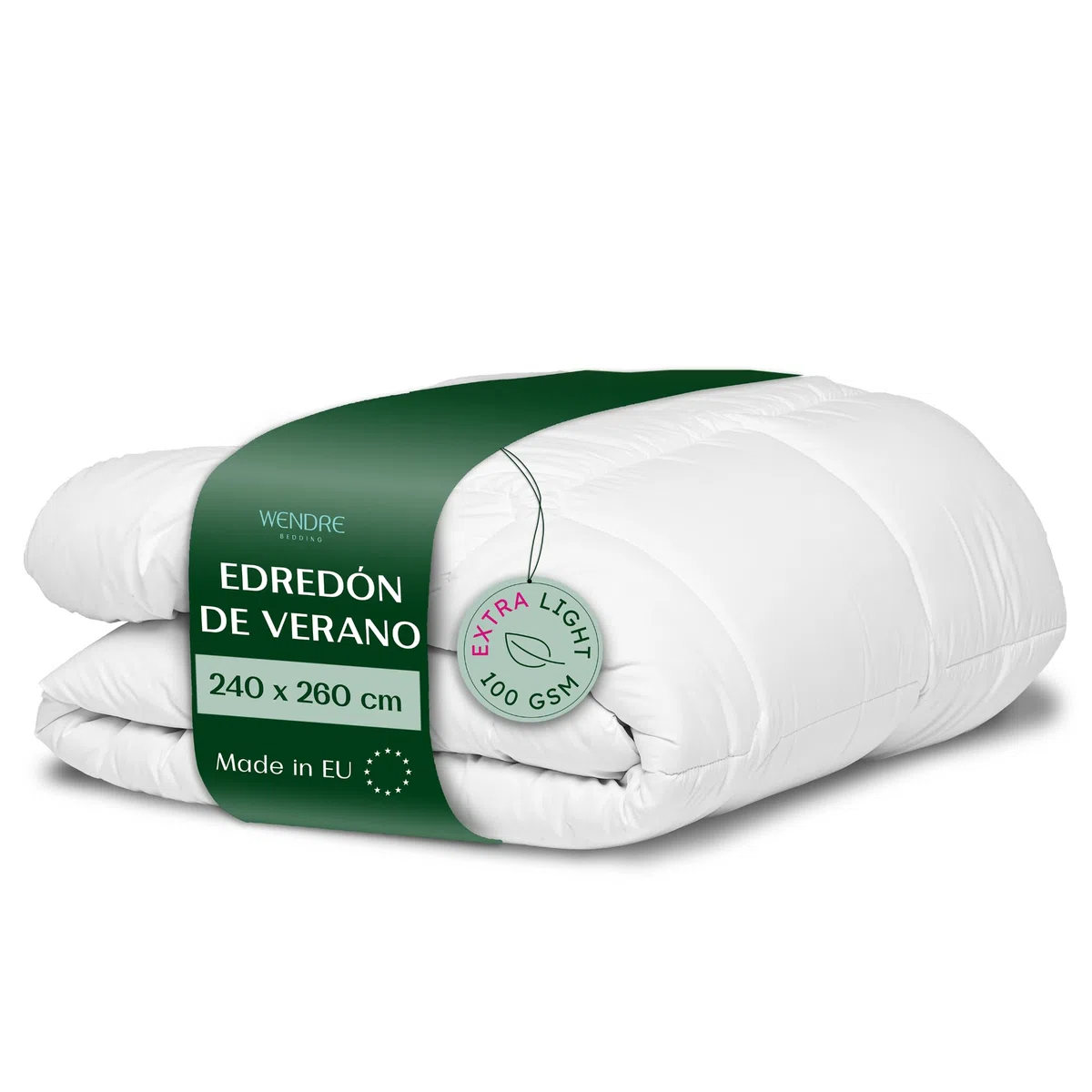 Wendre Edredón Verano 240x260 cm – Cama 180 – Extra Ligero 100 g/m² Transpirable – Nórdico de Verano Certificado Oeko-Tex