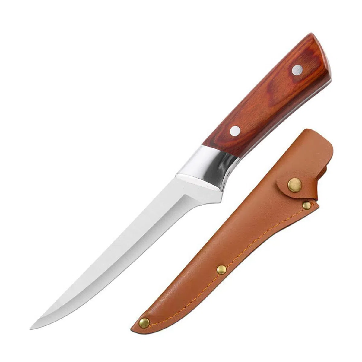 GOUDE Cuchillo japonés de Cuchillo Premium, Cuchillo de Lavado de Acero Inoxidable para carnicería de Carne peleando Cuchilla Afilada Cuchillos de Cocina de Caza