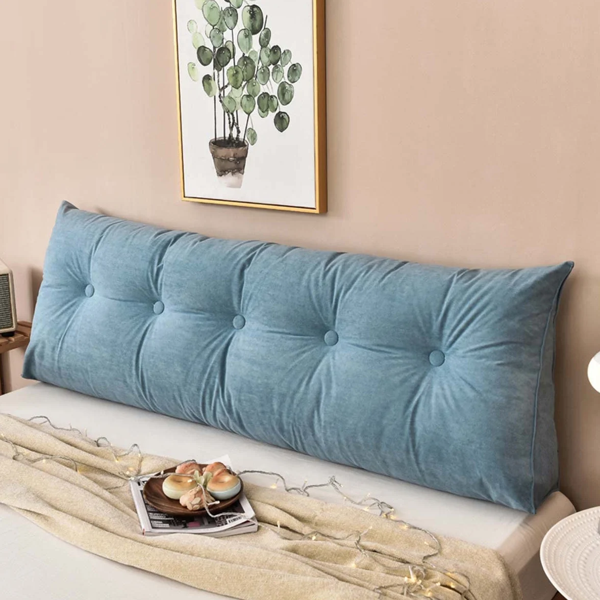 Yanman - Almohadas grandes de cuña para cabecero de cama, almohada triangular de lectura, cojín de apoyo lumbar, respaldo de cintura, cojín de posicionamiento suave para sofá cama, 200 x 50 x 20 cm