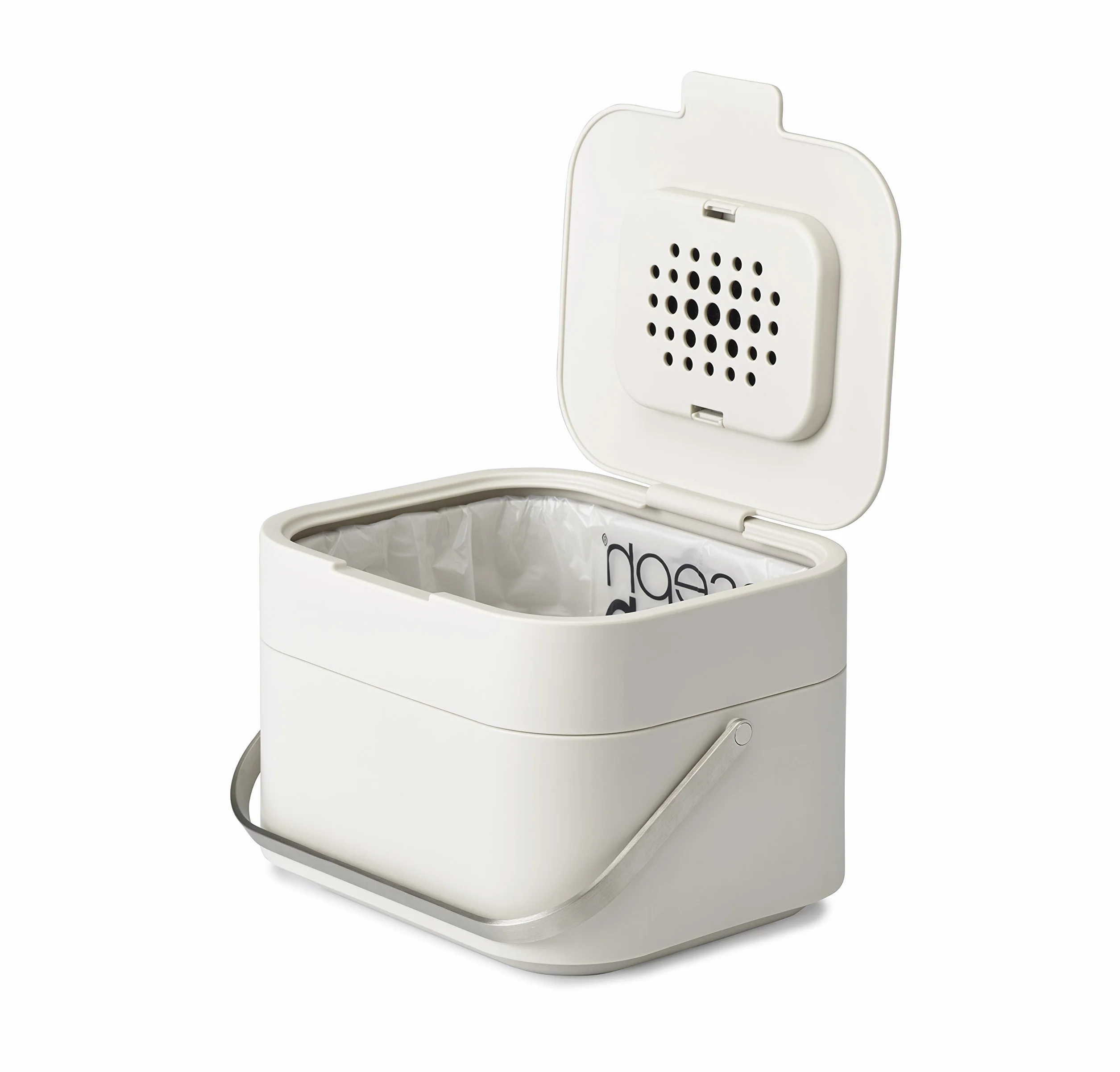 Joseph Joseph 30015 Cubo de basura con tapa, Stone, 4
