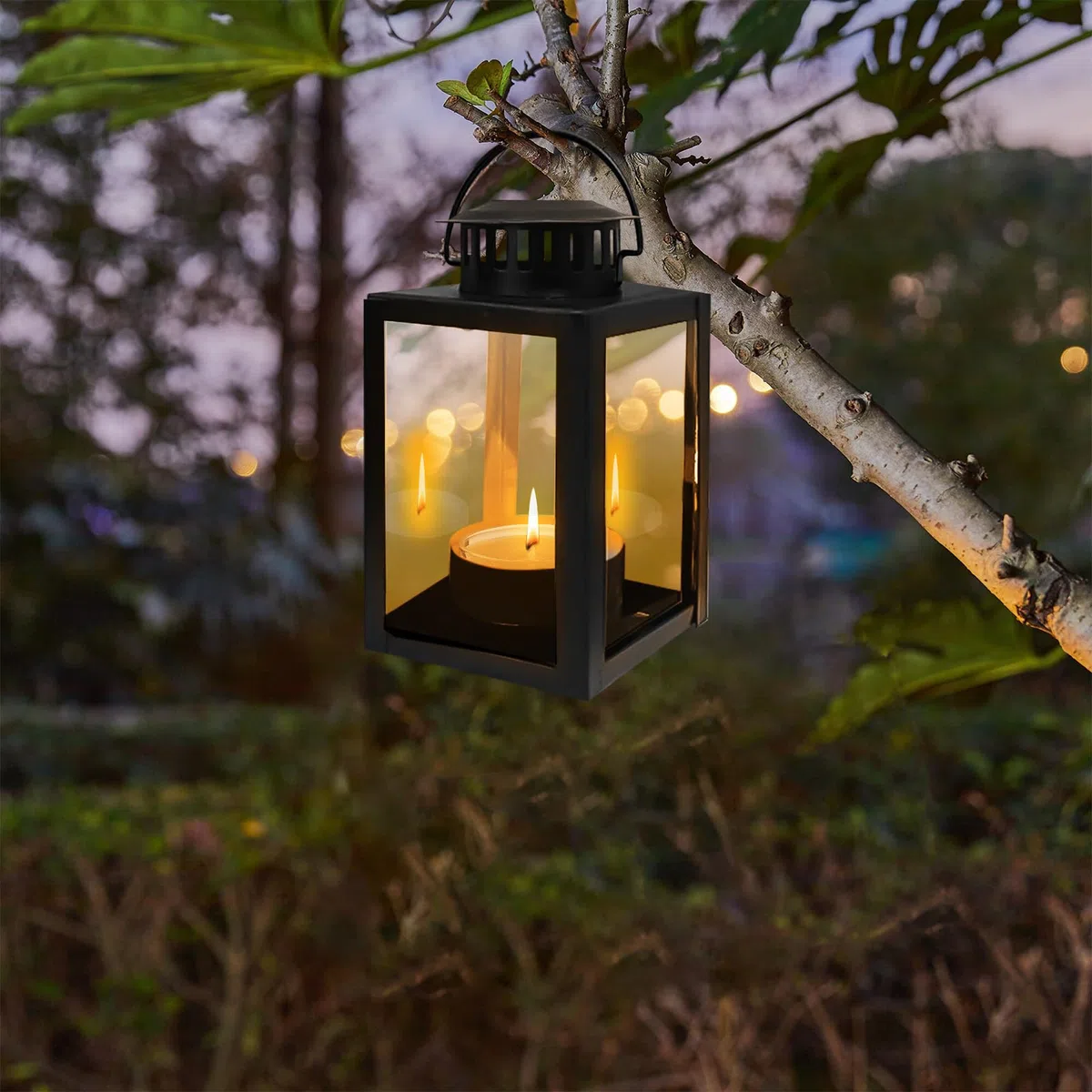 4 farolillos para exteriores, 6 x 10,1 cm, para exteriores, farolillos para velas, farolillos de jardín, farolillos de jardín para portavelas de té, farolillos pequeños de metal para mesa de café