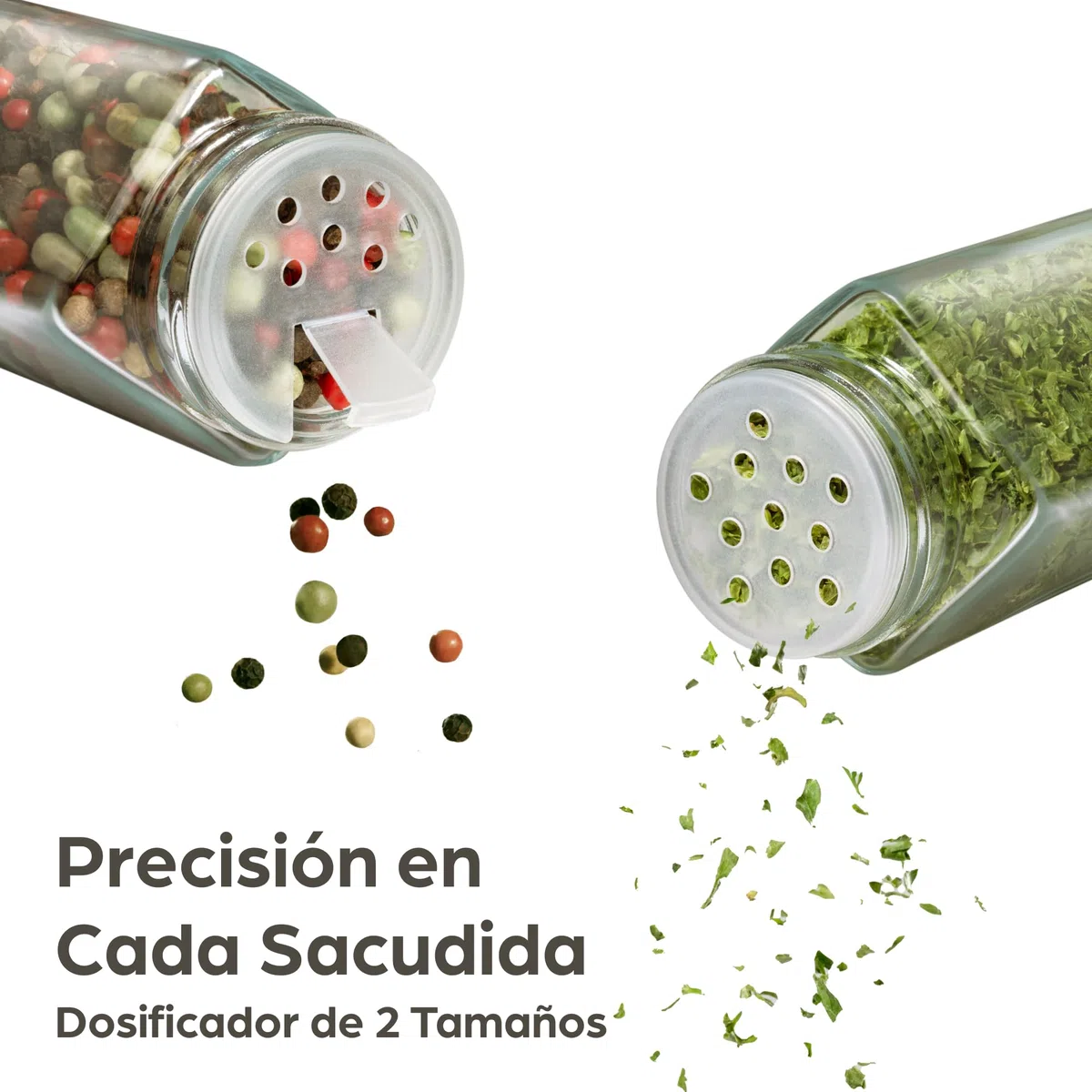 Praknu Botes para Especias de Cristal - Con Tapa de Bambú - Juego de 12 - Con Varios Filtros - Tarros de 120 ml - Incluye Pegatinas Reutilizables, Cepillo de Limpieza y Cuchara de Madera