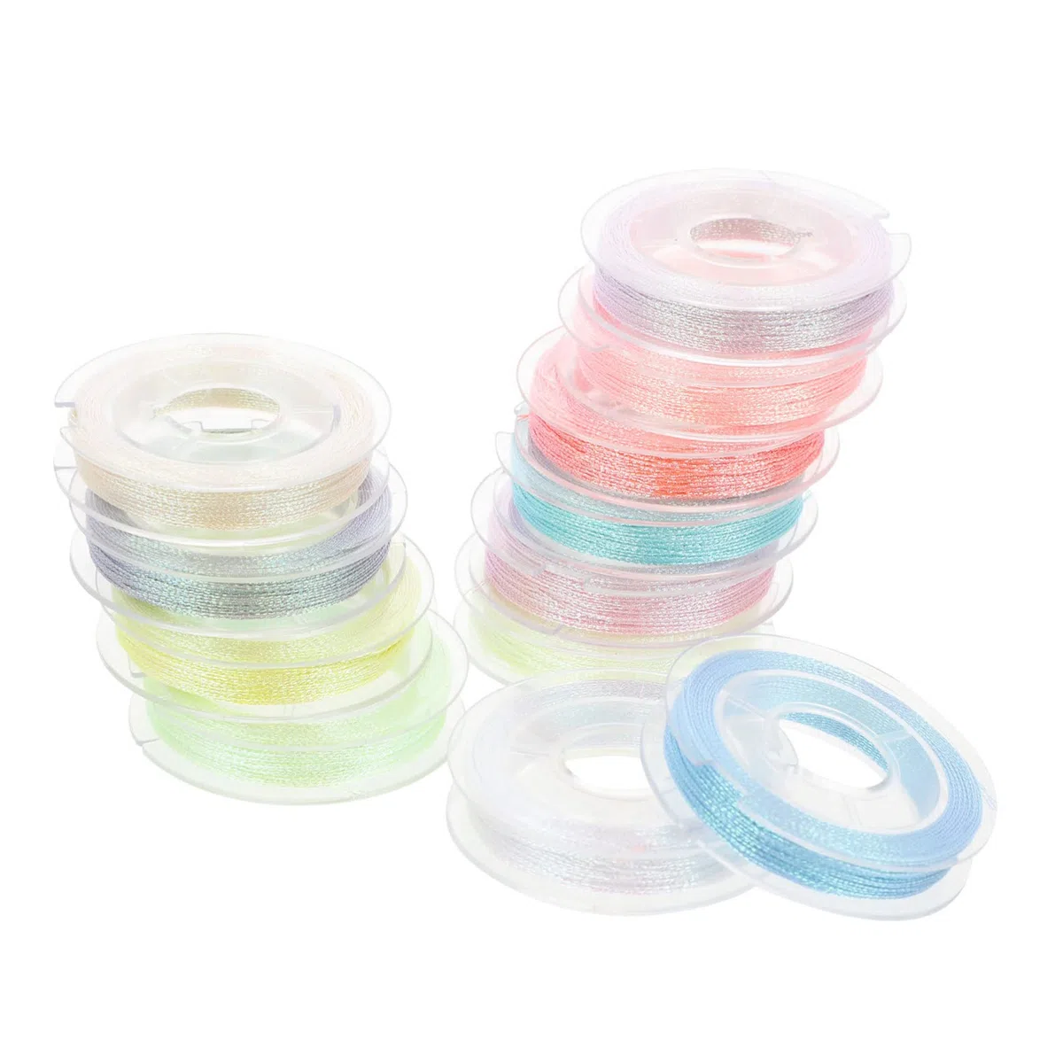 SHINEOFI 36 Rollos Luz de noche máquinas de bordar hilos de colores metalizados embroidery kit embroidery thread hilos de coser para manualidades hilos de coser prácticos hilo de poliester