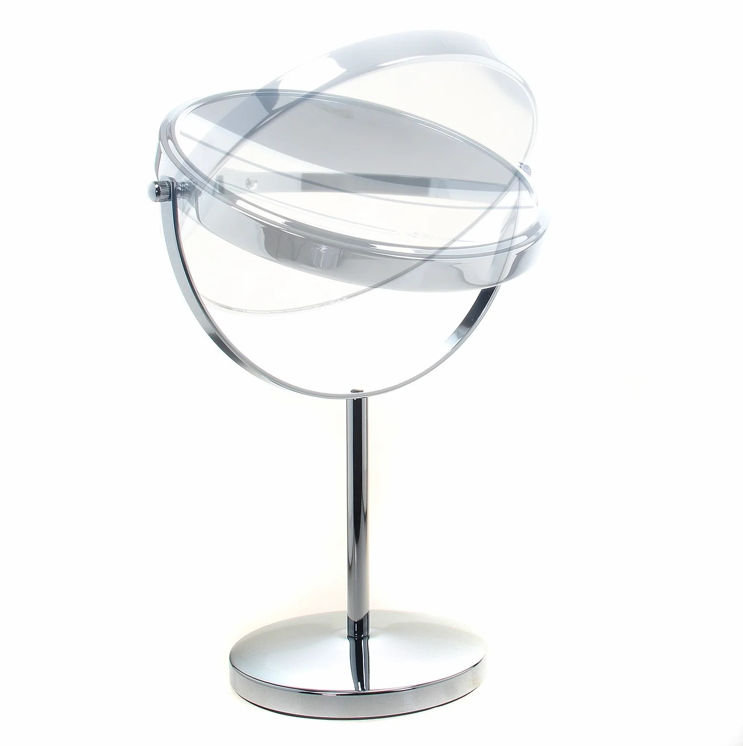 TUKA - Espejo cosmético Independiente, Zoom 10x, Espejo de Maquillaje de 8 Pulgadas con Pedestal para baño y Dormitorio, Cromo Doble Cara