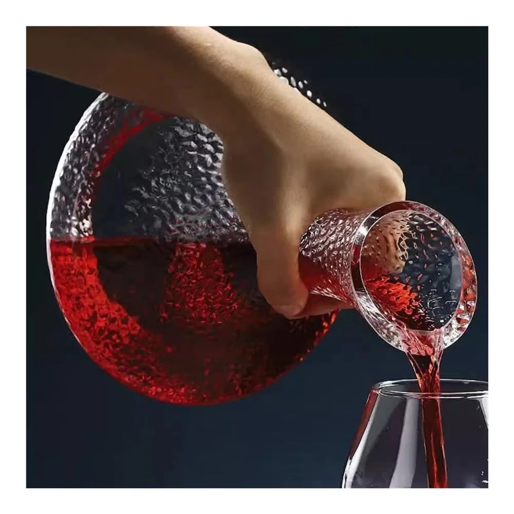 Licorera Juego de Tres jarras decantadoras de Vino Tinto Creativas de Cristal for el hogar.