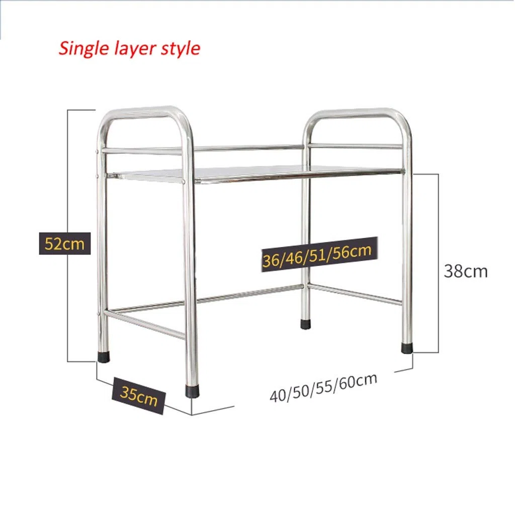 Organizador de almacenamiento de verduras de cocin Cocina de acero inoxidable Bastidores, estantes microondas, horno Bastidores, adecuados for el almacenamiento múltiple en el restaurante Family, Laun