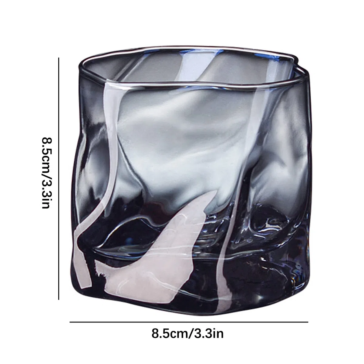 Juego de 2 vasos de whisky Bourbon de 280 ml, vidrio doble antiguo, cristal de whisky de cristal, vaso de ron adecuado para el hogar, bares, restaurantes y hoteles