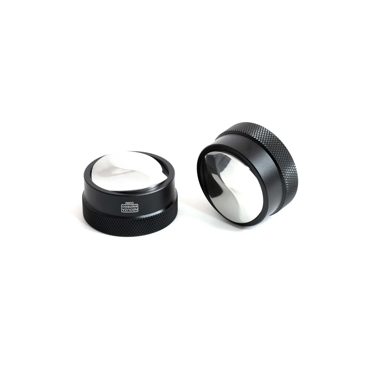 NEOUZA Distribuidor adaptable de gravedad de café para portafiltro espresso, herramienta de distribución por gravedad, distribuidor de nivelación automática, nivelador con base en forma de S (51 mm)