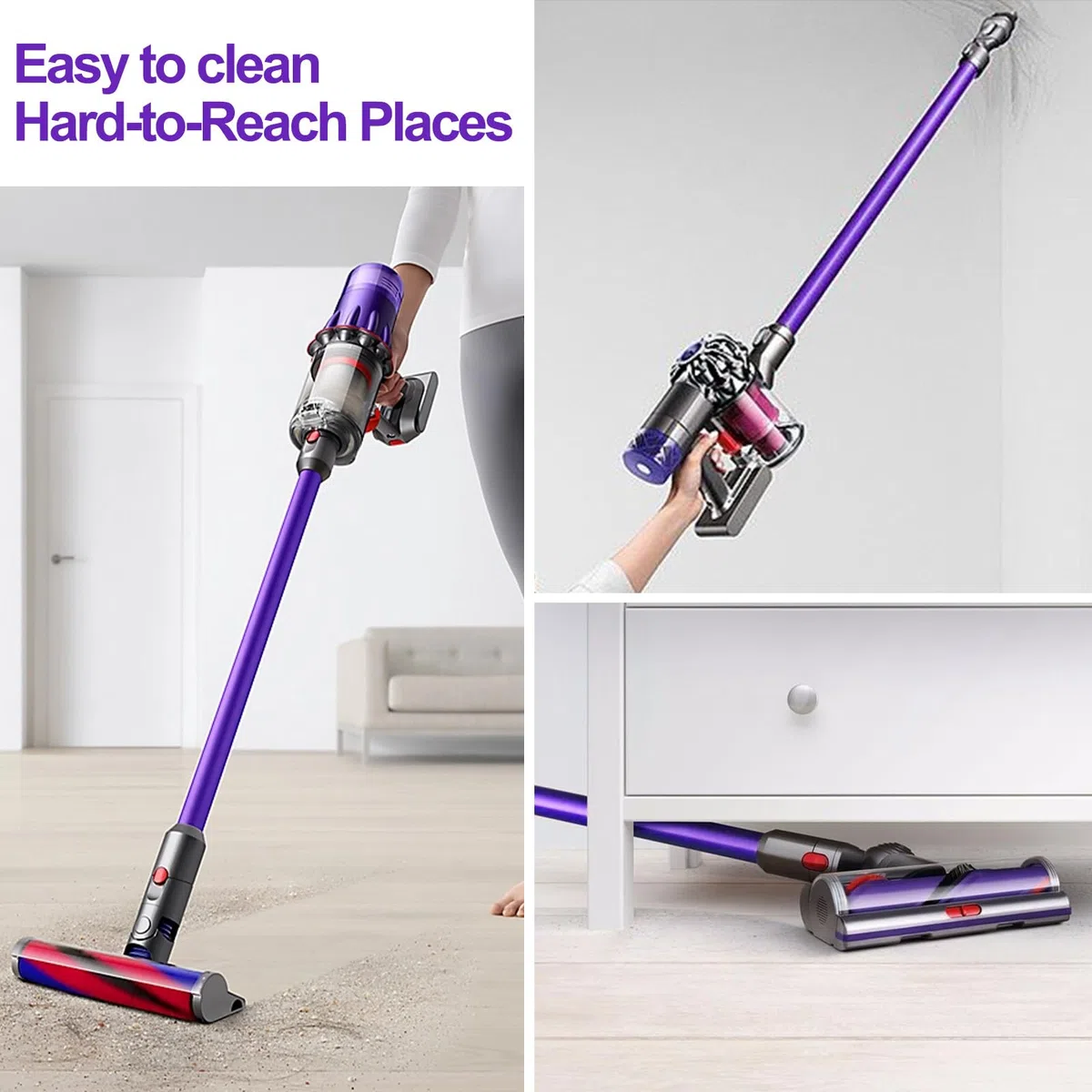 Tubo de Varilla Telescópico para Dyson V15 V11 V10 V8 V7 Aspiradora, Tubo Telescópico De 73 CM Liberación Rápida